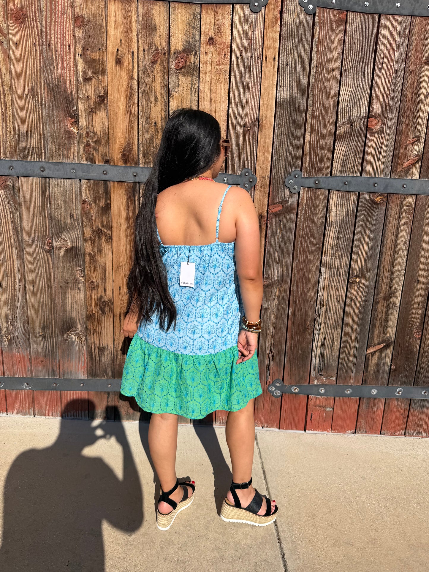 Blue Green Dolly Dress