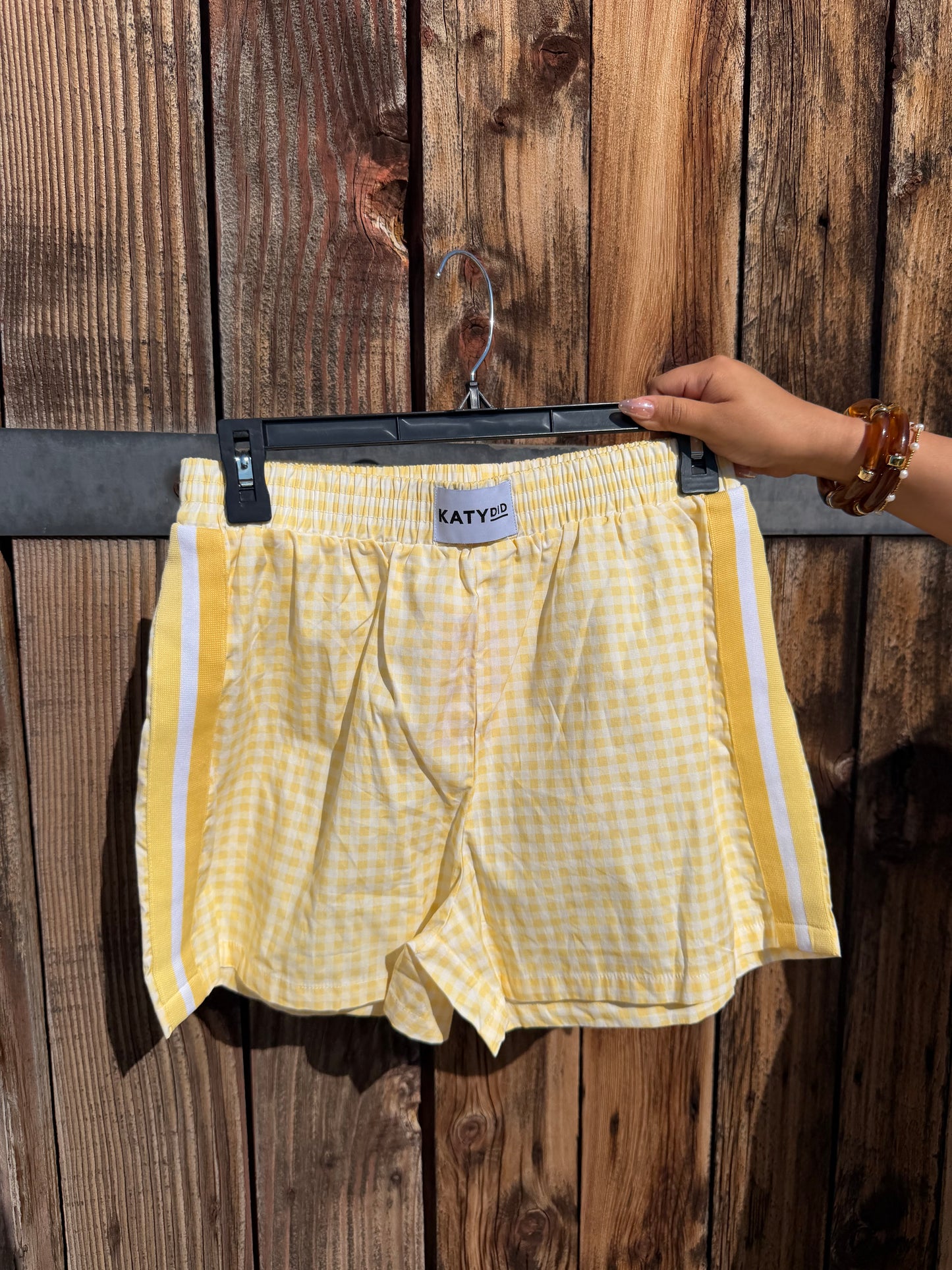 Yellow gingham Shorts