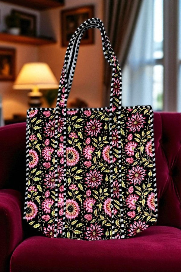 SC - Midnight Garden Floral Tote Bag