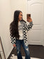 Checkered cardigan