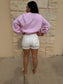 White Risen denim shorts