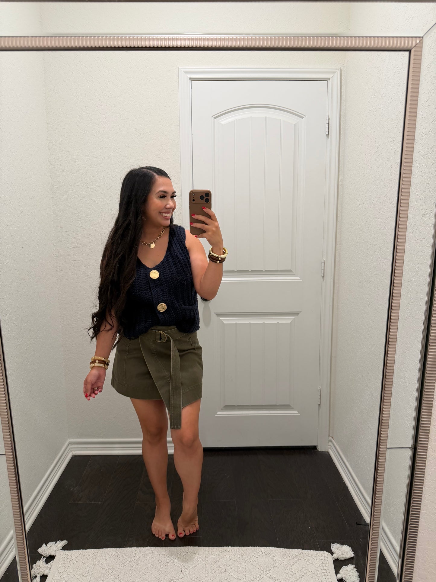 Holly Navy Blue Crochet Top