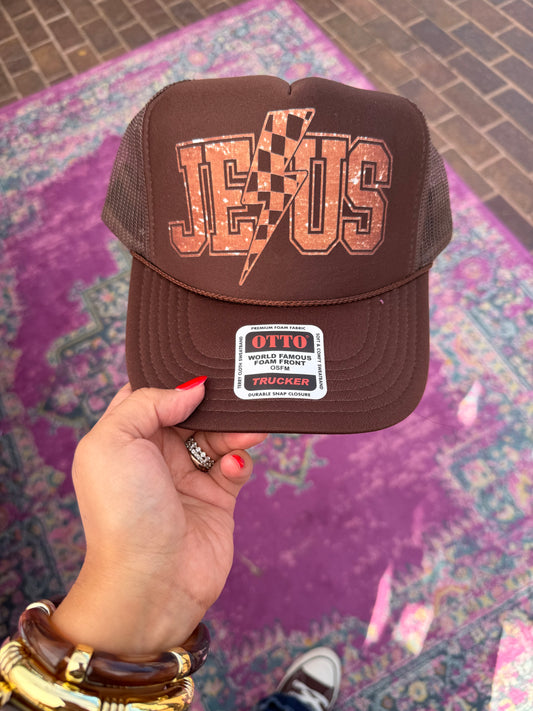 Jesus checkered hat