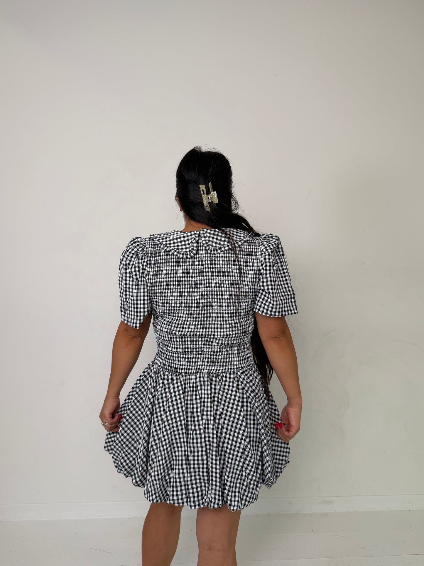 Khloe Peter Pan Collar Gingham Dress Mable