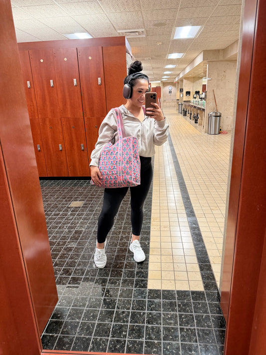 Princess pink quilted bag