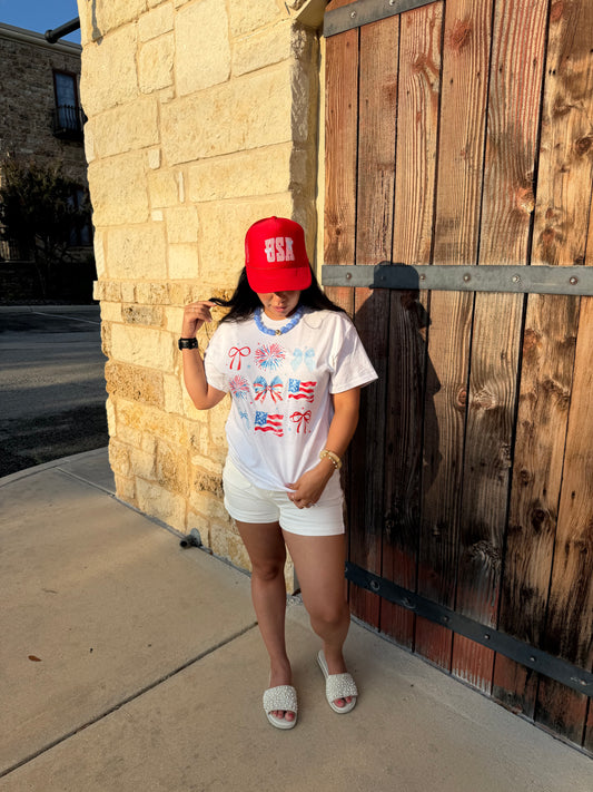 Americana bows tee SUMMER WEDNESDAY SALE