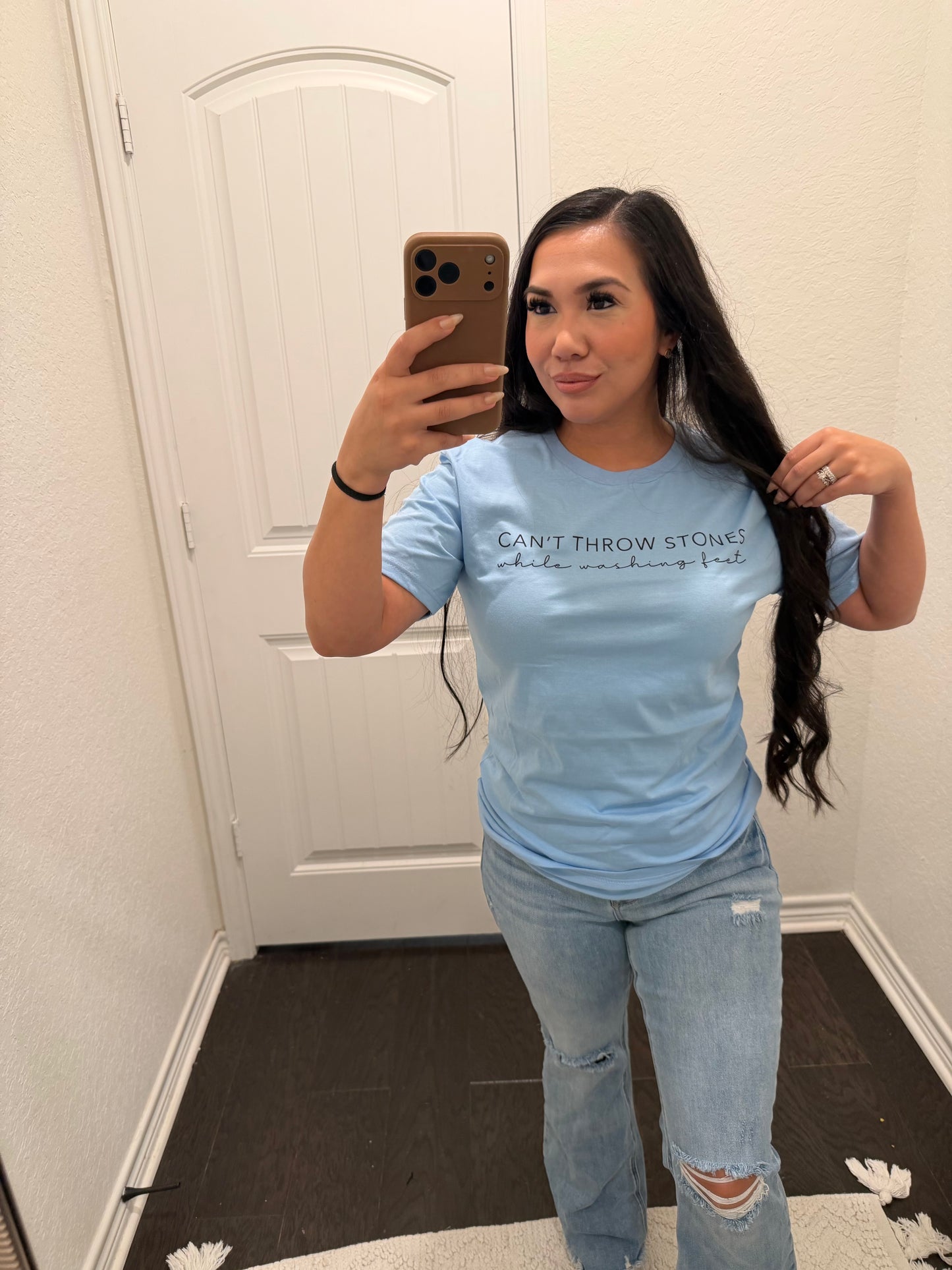 "Can't Throw Stones While Washing Feet" Shirt