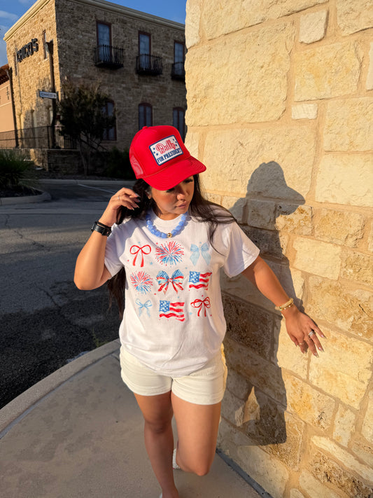 Americana bows tee SUMMER WEDNESDAY SALE