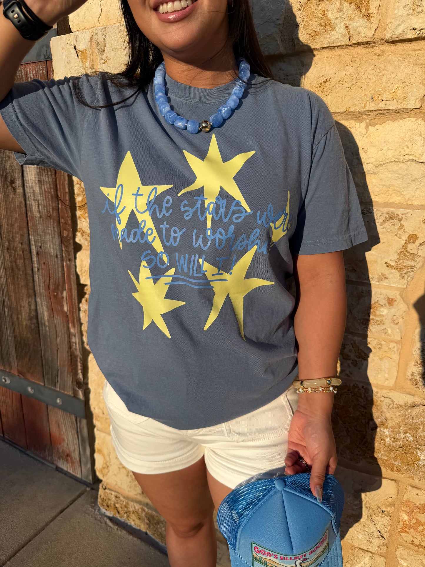 "If the Stars were Made to Worship so Will I" Graphic tee SUMMER WEDNESDAY SALE