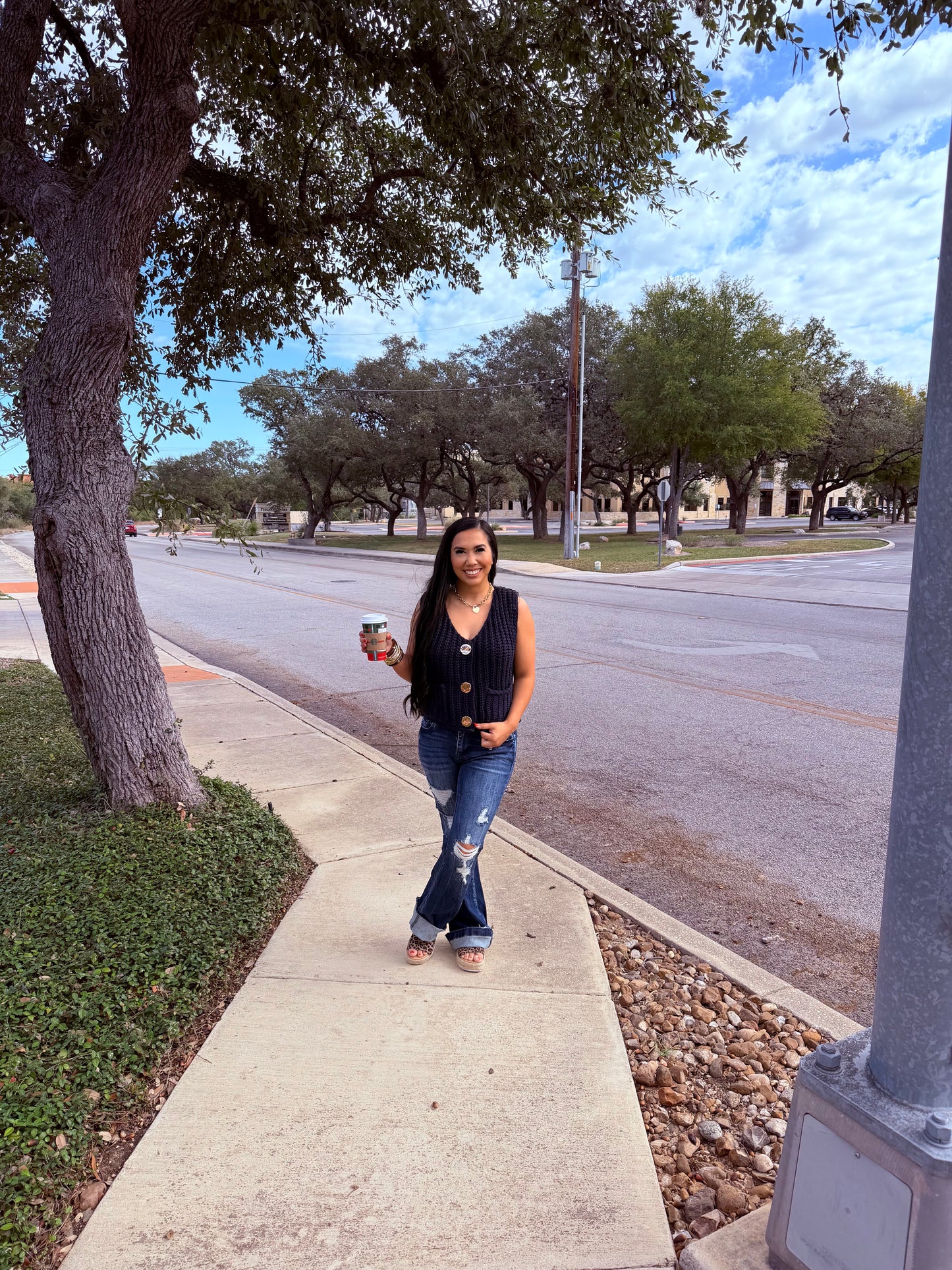 Holly Navy Blue Crochet Top