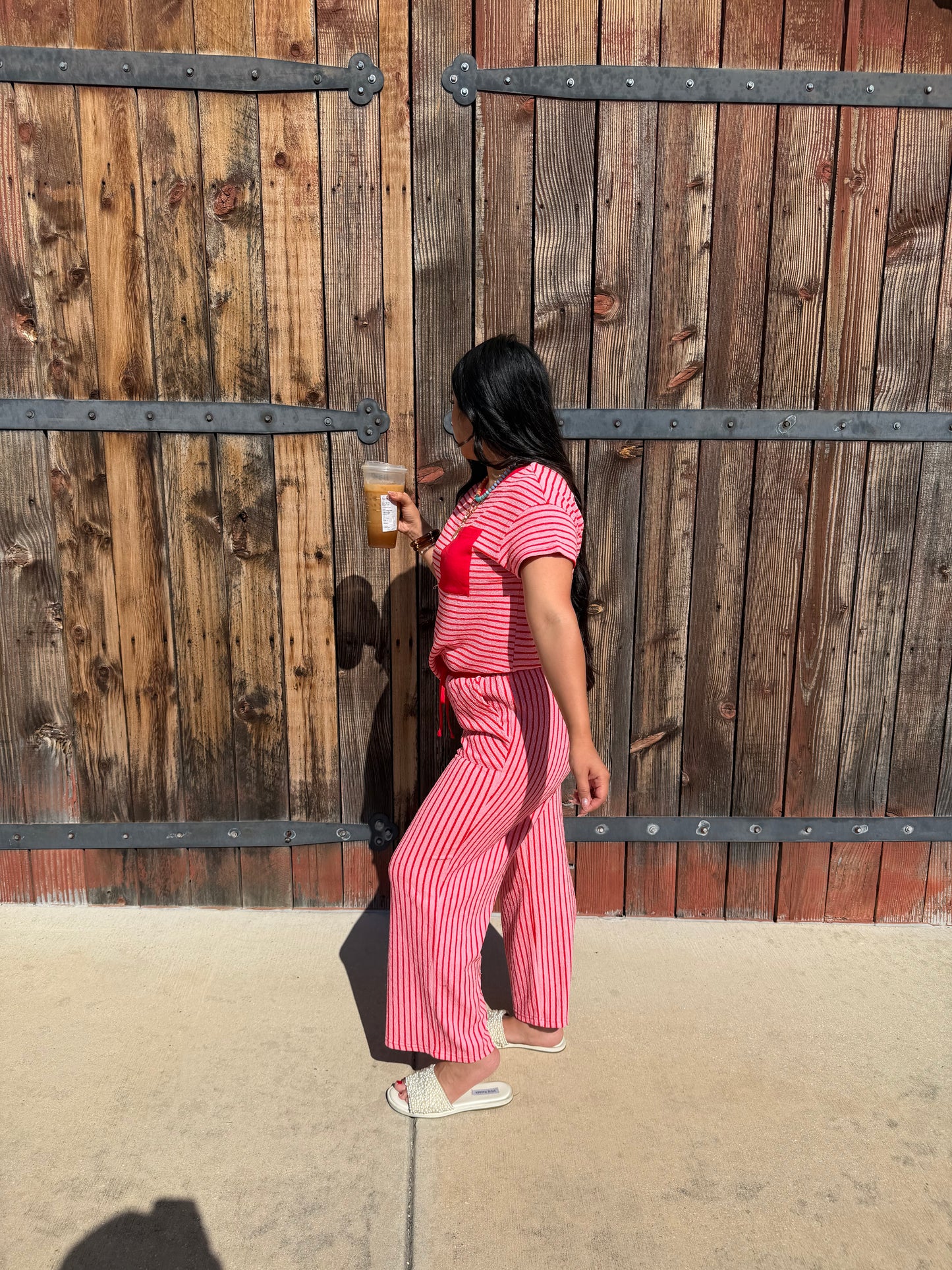Red and Pink top and bottom set
