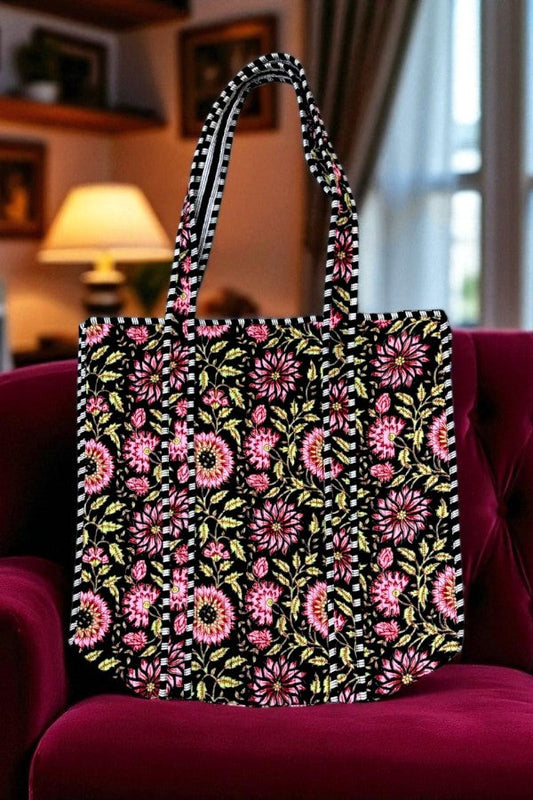 SC - Midnight Garden Floral Tote Bag